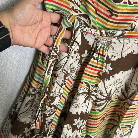 Farm Rio Women’s Size Medium Strapless Wrap Cover Up Mini Short Dress - Picture 2 of 15